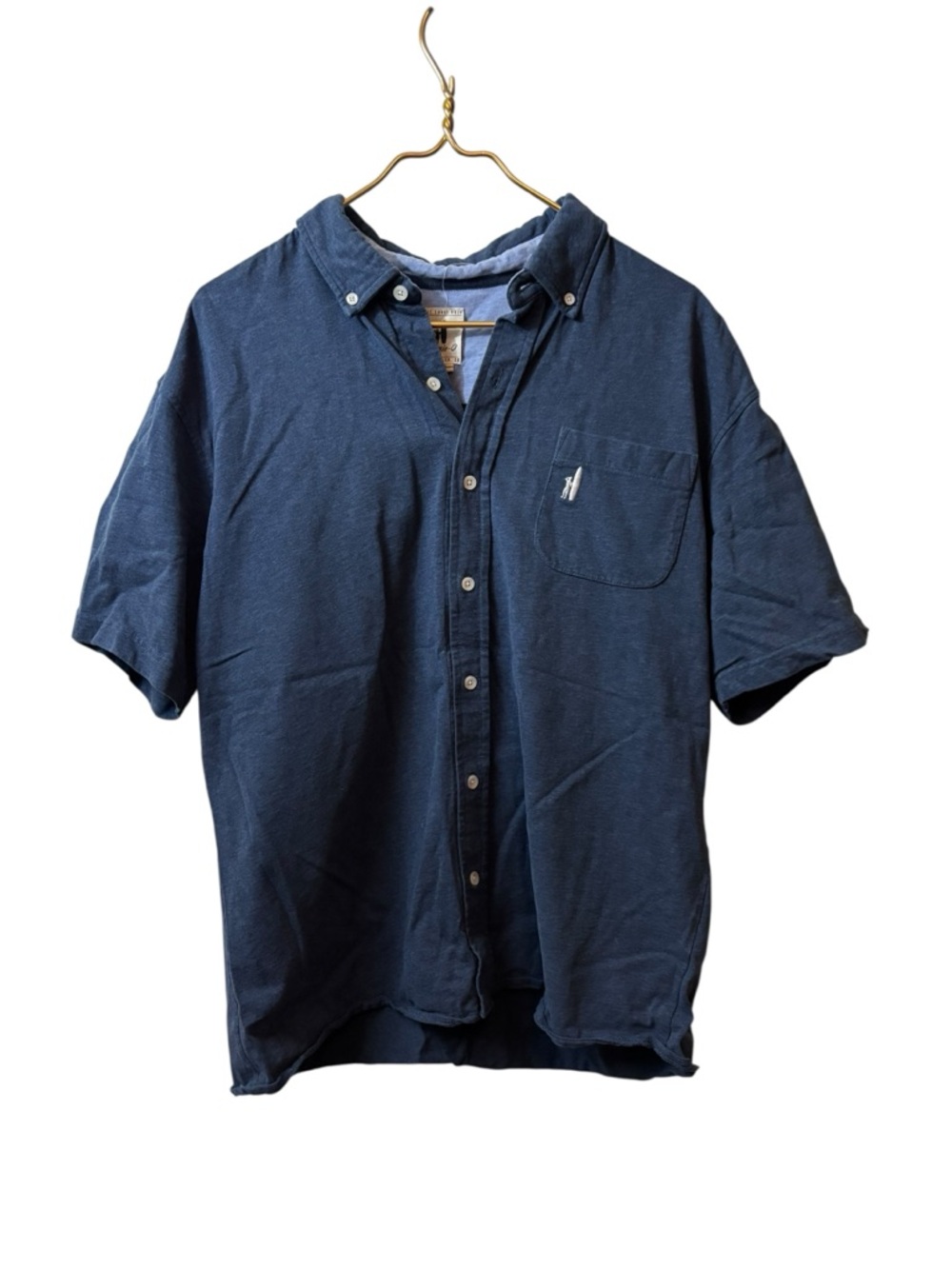 Johnnie-O | Navy Short-Sleeve Button-Down Shirt large